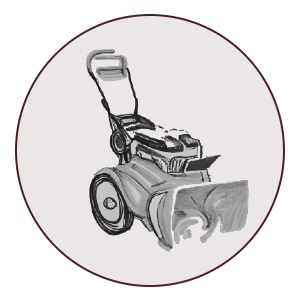 Clip art snow blower based on Craiyon/DallE