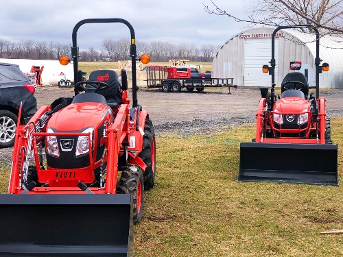 Kioti Tractors parked outside Addy's Power Equipment