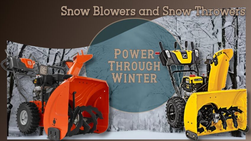Snow Blowers and Snow Throwers background by Craiyon